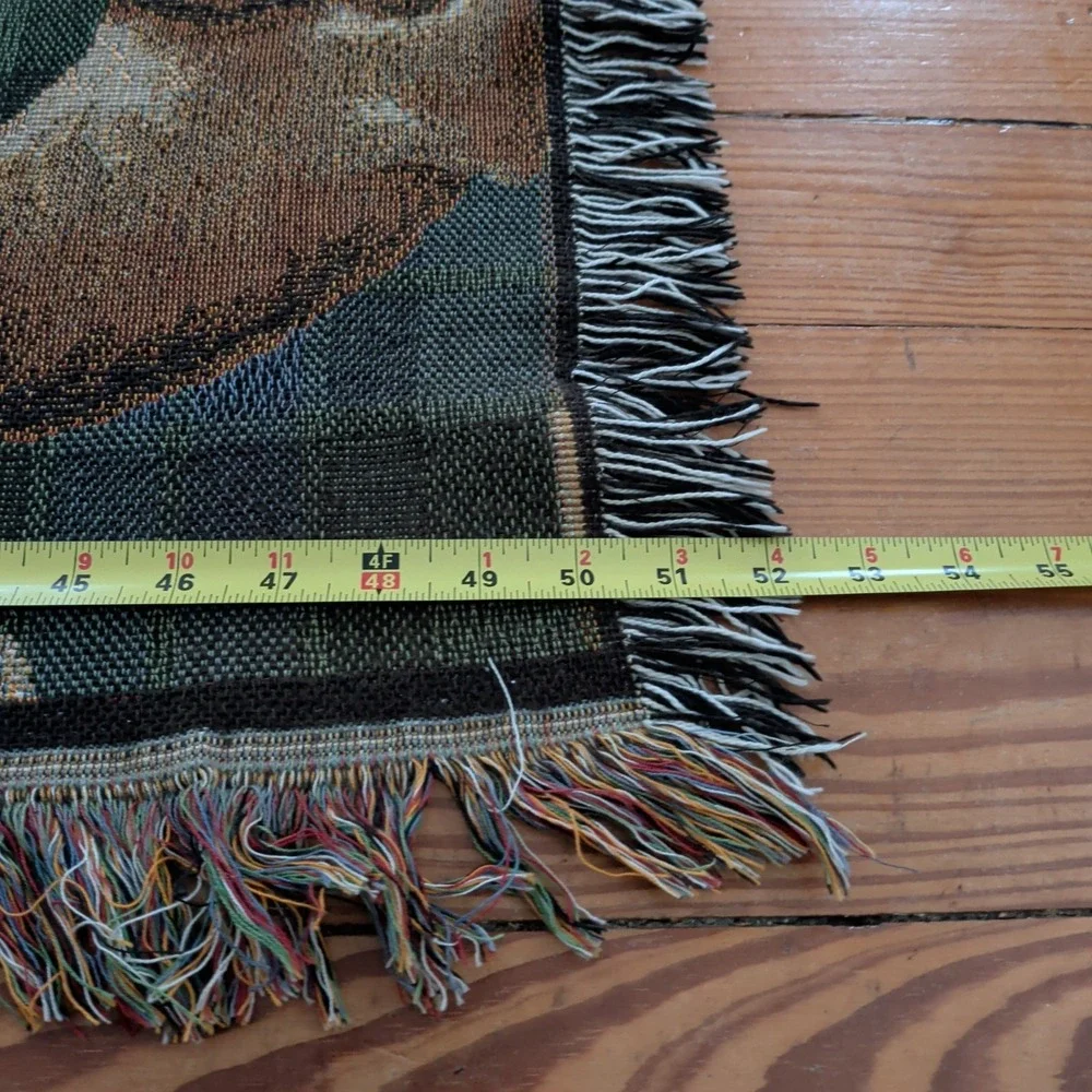 Vintage Dog Throw Blanket Labrador Labs Puppy Plaid Dog Lover Grandma 68